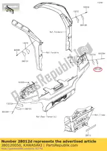 kawasaki 280120050 01 reflektor-refleks,rr,rh - Dół