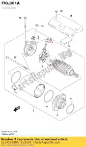 Suzuki 3114338300 o ring,starting - Bottom side