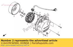 Here you can order the cover, a. C. Generator from Honda, with part number 11641MCW000: