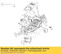 Aqui você pode pedir o suporte de conector em Piaggio Group , com o número da peça 641828: