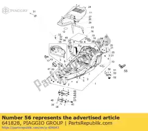 Piaggio Group 641828 suporte de conector - Lado inferior