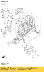 suzuki 6451140261 sprocket,rr nt - Bottom side