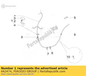 Piaggio Group 642474 chicote de cabos - Lado inferior