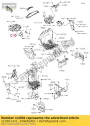 Qui puoi ordinare 01 staffa, pedale del freno da Kawasaki , con numero parte 110561431: