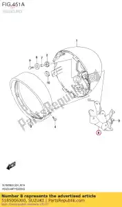 Suzuki 5185006J00 staffa, faro - Il fondo