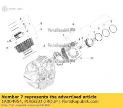 Qui puoi ordinare anello di compressione da Piaggio Group , con numero parte 1A004954: