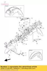 Ici, vous pouvez commander le garde-boue avant comp. Auprès de Yamaha , avec le numéro de pièce 3D82151001P0: