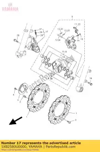 yamaha 1XB2580U0000 étrier (droit) - La partie au fond