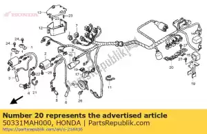 Honda 50331MAH000 plate, coupler holder - Bottom side