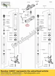 Qui puoi ordinare forcella-supporto sotto zx1400a6f da Kawasaki , con numero parte 440370039: