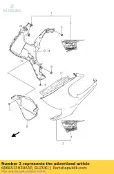 Aquí puede pedir cinta, cowli lateral de Suzuki , con el número de pieza 6868515H30AAP:
