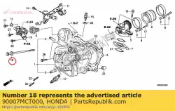 Here you can order the boltwasher, 9x155 from Honda, with part number 90007MCT000: