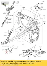 Aquí puede pedir soporte, carenado, lh zx636edf de Kawasaki , con el número de pieza 110561961: