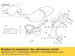 Tutaj możesz zamówić pokrywa boczna lewa szary magnes od Piaggio Group , z numerem części GU03476371: