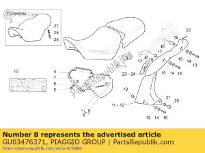 Piaggio Group GU03476371 pokrywa boczna lewa szary magnes - Dół