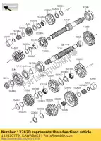 132620779, Kawasaki, engrenage, sortie 3e, 24t zr1000daf kawasaki z zx 1000 2010 2011 2012 2013 2014 2015 2016, Nouveau