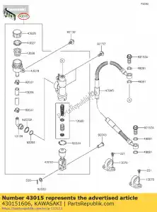 Kawasaki 430151606 cilinder-meester, - Onderkant
