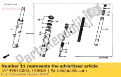 Here you can order the cap, fork pipe from Honda, with part number 51449KFG003: