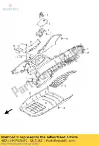 Suzuki 4821149F00NE2 tapis, plancher uh12 - La partie au fond