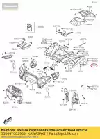 35004Y002933, Kawasaki, garde-boue avant, noir kawasaki kvf300 brute force 300 , Nouveau