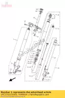 1RC231033000, Yamaha, conjunto do garfo dianteiro (r.h) yamaha mt 900 2015 2016, Novo