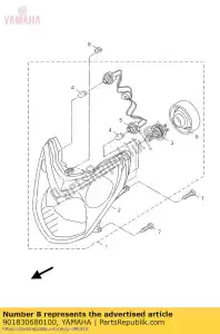 yamaha 901830680100 écrou, ressort - La partie au fond