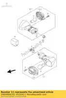 3560406G20, Suzuki, lampe assy, ??arrière suzuki dl 1000 2007 2008 2009 2010, Nouveau