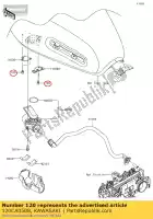 120CA0508, Kawasaki, douille à boulon, 5x8 commune kawasaki  w 800 2011 2012 2013 2014 2016 2018, Nouveau