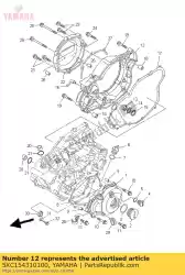 Ici, vous pouvez commander le couvercle, carter 3 auprès de Yamaha , avec le numéro de pièce 5XC154310100: