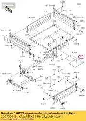 Tutaj możesz zamówić 01 izolator, 295x400 od Kawasaki , z numerem części 160730849: