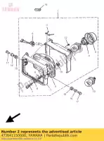 47J841150000, Yamaha, rand, koplamp yamaha dt tdr tw xt 125 200 250 350 600 1986 1987 1988 1989 1990 1991 1992 1993 1994 1995 1996 1997 1998 1999 2000 2001 2002, Nieuw