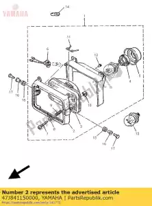 yamaha 47J841150000 rand, koplamp - Onderkant