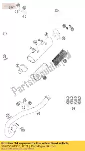 ktm 58705078350 stuffingyarn 350 gramm '99 - Lado inferior