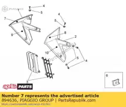 Qui puoi ordinare up. Rh duct air. Decalcomania da Piaggio Group , con numero parte 894636: