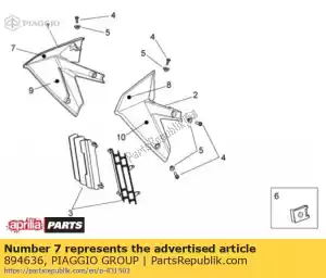 Piaggio Group 894636 up.rh duct air. decalcomania - Il fondo