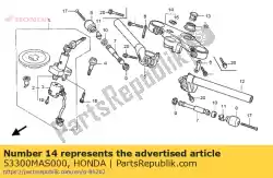 Aqui você pode pedir o comp. Ponte, topo do garfo em Honda , com o número da peça 53300MAS000: