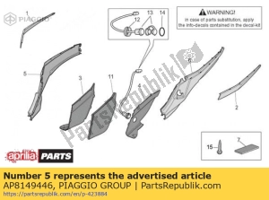 aprilia AP8149446 prawy panel tylny - Dół