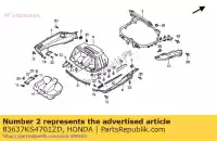 83637KS4701ZD, Honda, deksel, l.r * nh248r * honda cn helix spazio  cn250 1 250 , Nieuw