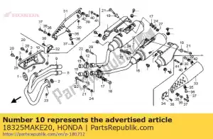 honda 18325MAKE20 protector, ex. tubo - Lado inferior