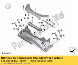 bmw 52538558153 fixing bridge, seat hinge - Bottom side