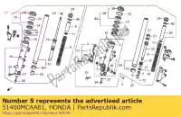 51400MCAA61, Honda, fork assy., r. fr. honda gl goldwing  gold wing abs a gl1800a 1800 , New