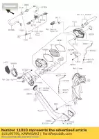 110100799, Kawasaki, filtro-assy-ar kawasaki h ninja 2 1000, Novo