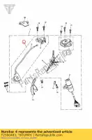 T2500483, Triumph, serratura del sedile triumph rocket iii, classic & roadster 2300 2005 2006 2007 2008 2009 2010 2011 2012, Nuovo