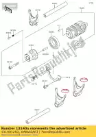 131401283, Kawasaki, fork-shift, uscita 4a ej650-a1 kawasaki  w 650 800 1999 2001 2002 2003 2004 2005 2006 2011 2012 2013 2014 2016 2018 2019 2020 2021, Nuovo