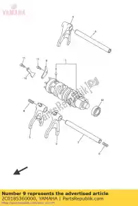 yamaha 2C0185360000 stopper, shift bar - Bottom side