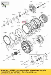 Aquí puede pedir placa de fricción de Kawasaki , con el número de pieza 130880032: