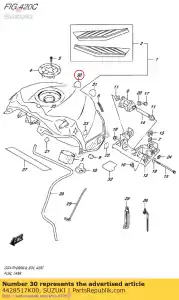 suzuki 4428517K00 beschermer, brandstoftank no.2,r - Onderkant