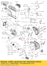 Tutaj możesz zamówić 01 uszczelka, komora od Kawasaki , z numerem części 110611312: