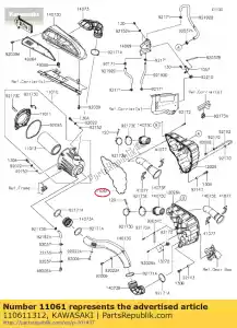 kawasaki 110611312 01 uszczelka, komora - Dół