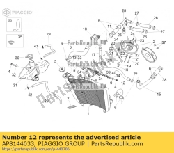 Aprilia AP8144033, Tuyaux thermos.-pompe, OEM: Aprilia AP8144033